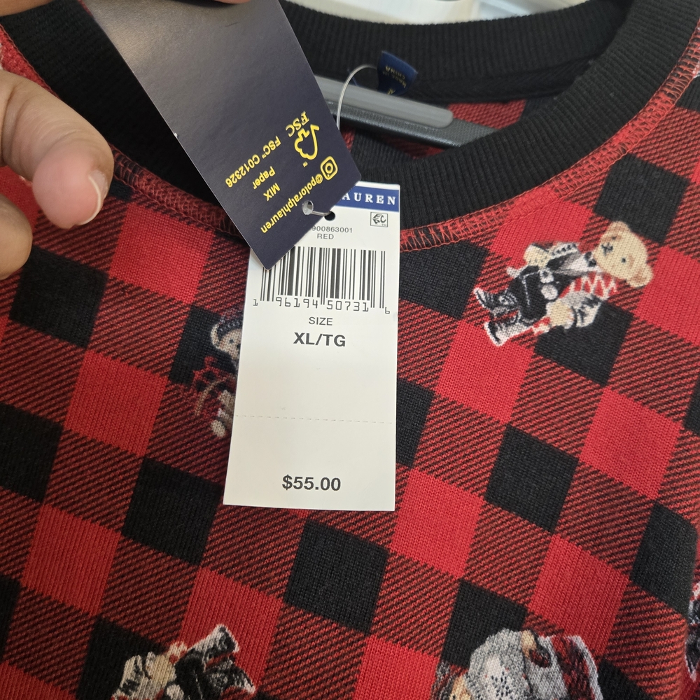 Ralph Lauren Red Plaid Sweater